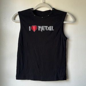 Y2K “I love metal” tank
